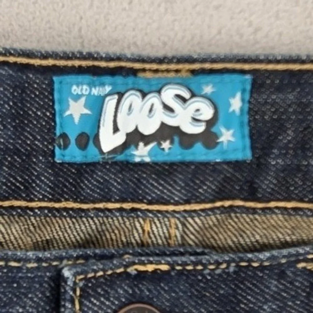 Girls‎ Old Navy Size 16 High Waisted Wide Leg Loose Fit Jeans Dark Blue Denim